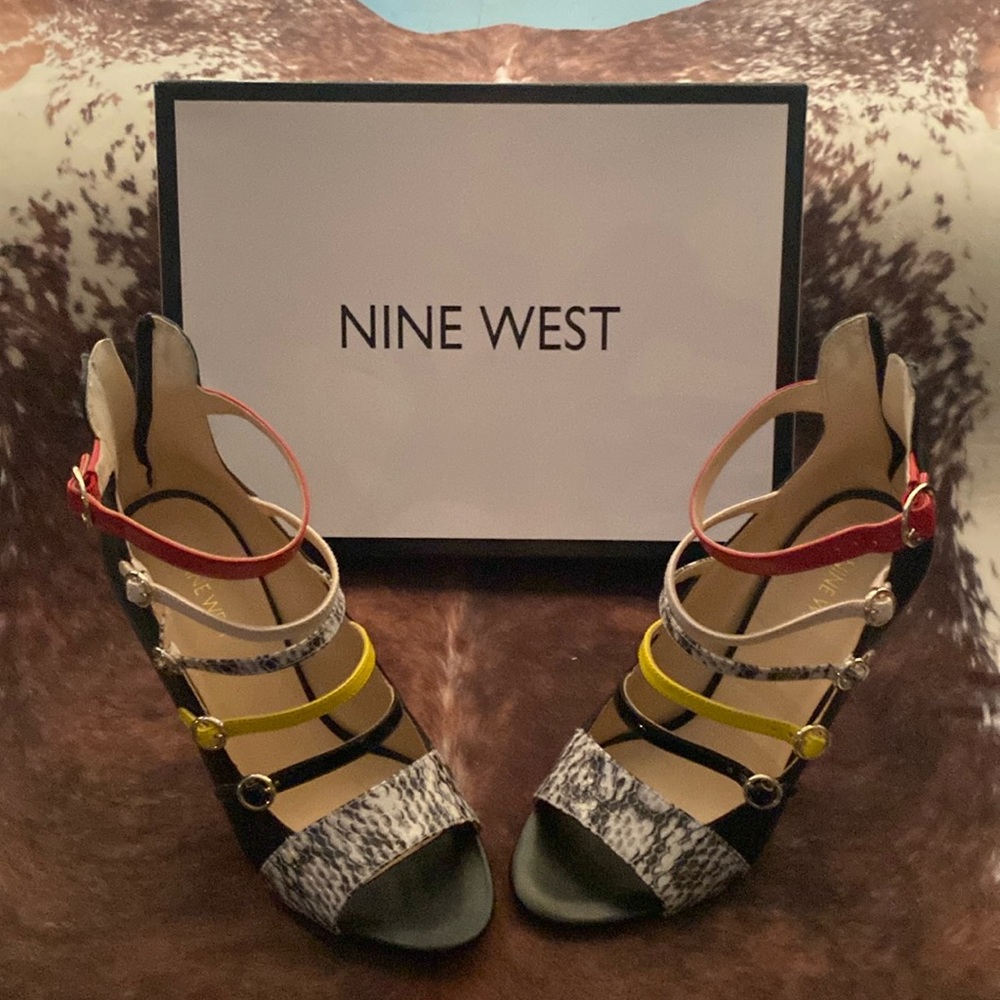 Nine West Black/Multicolor Heels